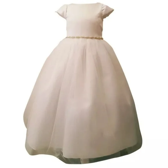 sinai made in USA | Dresses | Ivory Flower Girl Baptism Communion Dress Gown  4 Cy | Poshmark